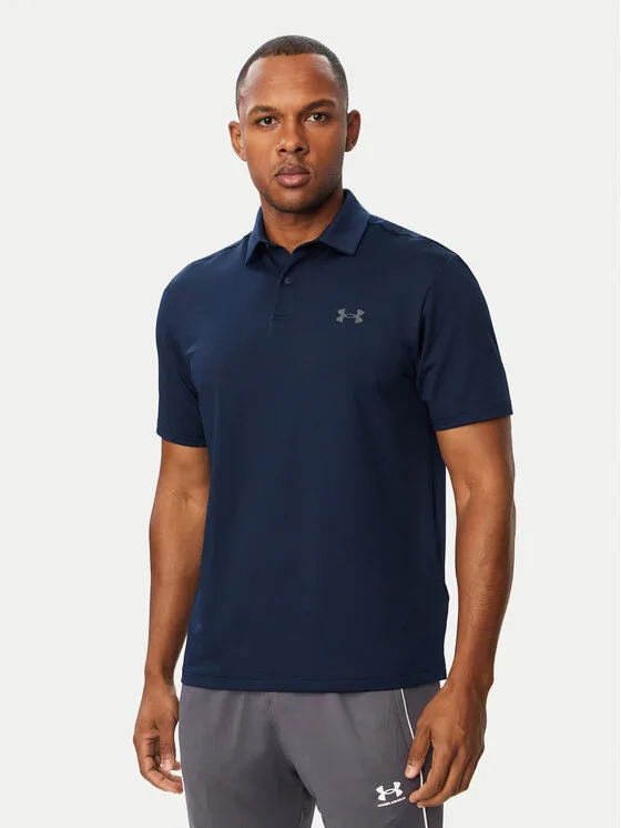 Under Armour Тениска с яка и копчета Ua Matchplay 6009799 Тъмносин Regular Fit – Мъжки поло тениски