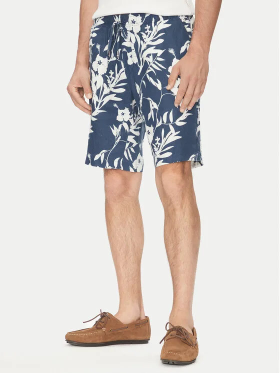 Tommy Hilfiger Шорти от плат Harlem MW0MW38847 Тъмносин Regular Fit – Мъжки текстилни къси панталони