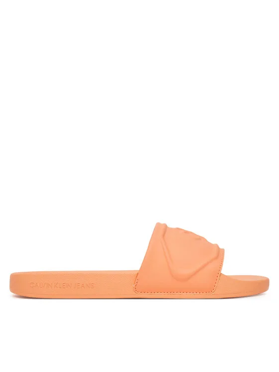 Calvin Klein Jeans Чехли Slide Pu Hf Mg YW0YW01879 Оранжев – Дамски чехли