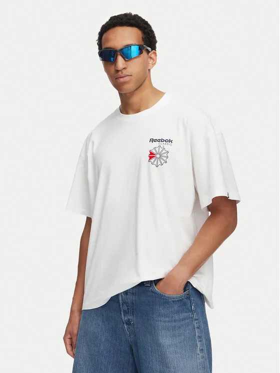 Reebok Тишърт Dobry RK25735CCM Бял Regular Fit – Мъжки тениски