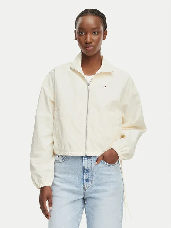 Tommy Jeans Преходно яке DW0DW22325 Бял Regular Fit – Дамски преходни якета