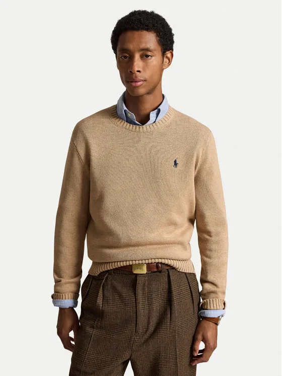 Polo Ralph Lauren Пуловер 710810846034 Бежов Regular Fit – Мъжки пуловери и жилетки