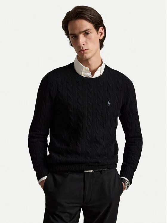 Polo Ralph Lauren Пуловер 710876762001 Черен Regular Fit – Мъжки пуловери и жилетки