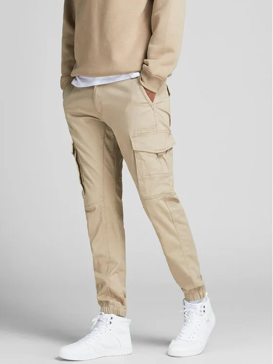 Мъжки спортен панталон Jack & Jones Paul бежов – Мъжки спортни панталони