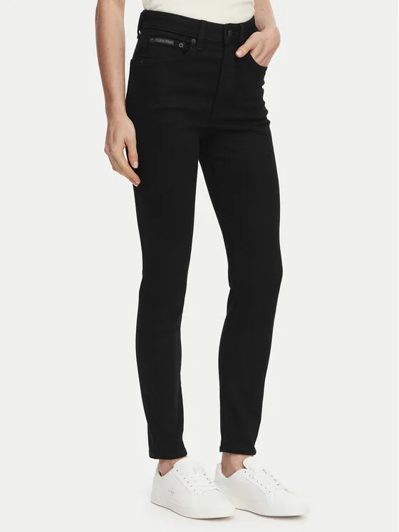 Дамски дънки Calvin Klein Jeans Classic черни – Черен – Дамски skinny дънки