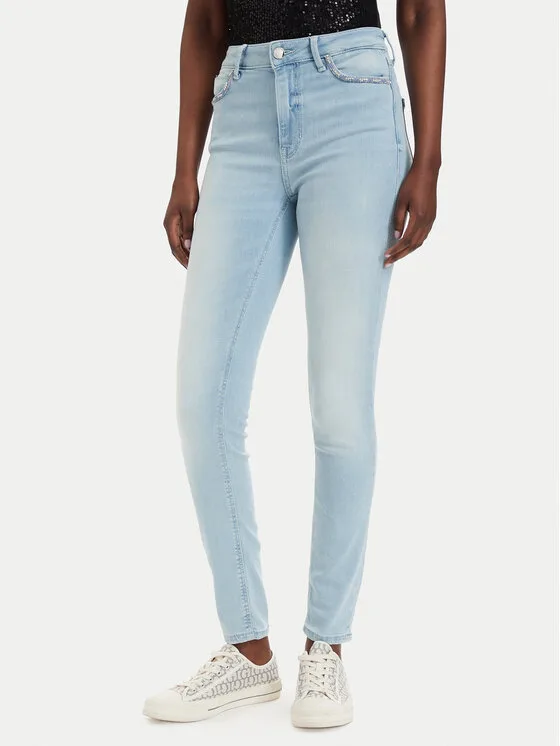 Guess Дънки W6GA46 D0688 Син Skinny Fit – Дамски skinny дънки