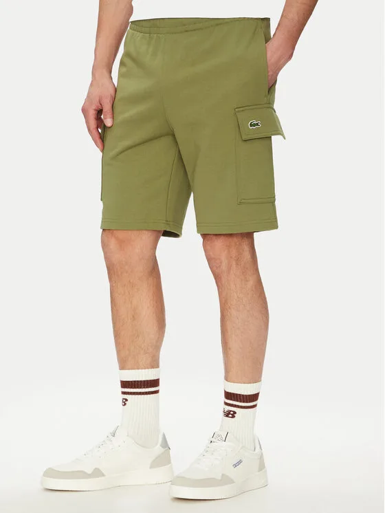 Мъжки спортни шорти Lacoste каки – Мъжки спортни къси панталони