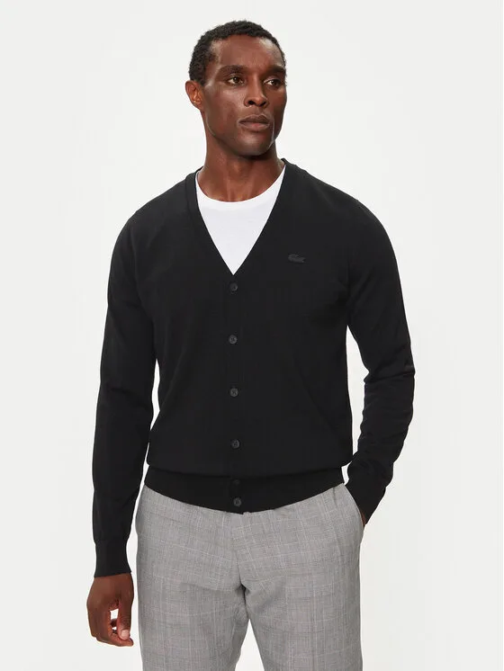 Lacoste Кардиган AH5665 Черен Regular Fit – Мъжки жилетки