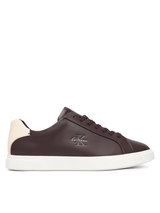 Мъжки маратонки Calvin Klein Low Prof Cupsole Lth бордо – Мъжки ниски маратонки
