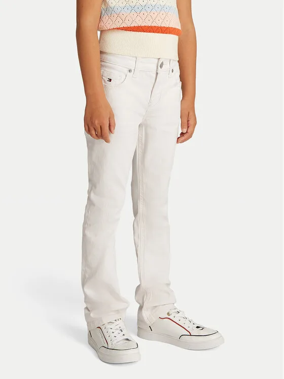 Tommy Hilfiger Дънки KG0KG08408 Бял Flare Fit – Детски дънки