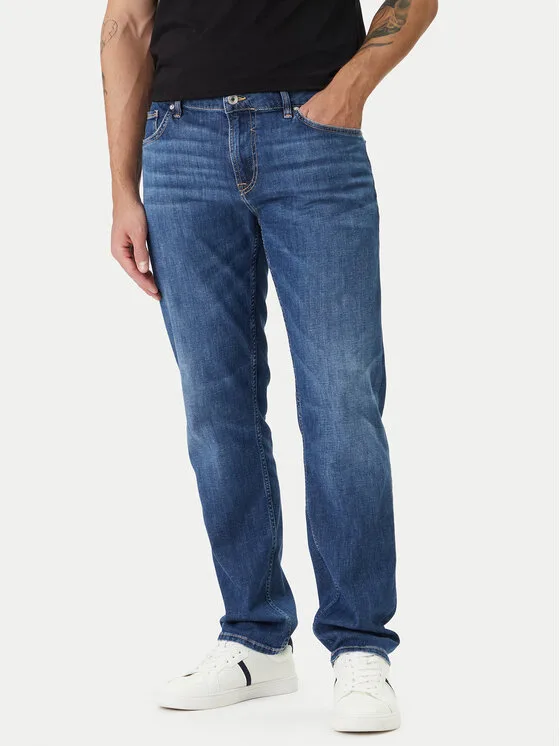 Мъжки дънки Guess M6GAN2 D0755 сини – Мъжки slim дънки