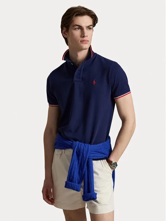 Мъжка поло тениска Polo Ralph Lauren 710842621505 тъмносиня – Мъжки поло тениски
