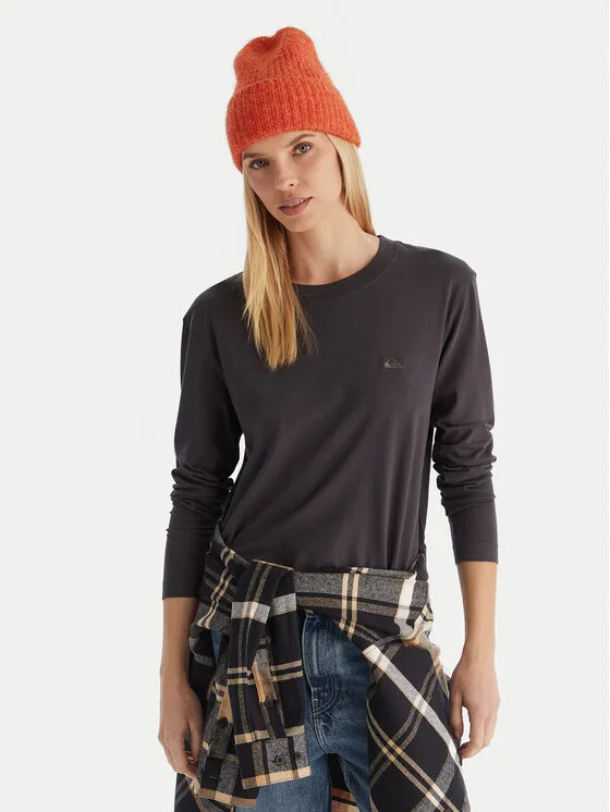 Quiksilver Блуза Essential LS TEE EQWZT03199 Сив Regular Fit – Дамски блузи