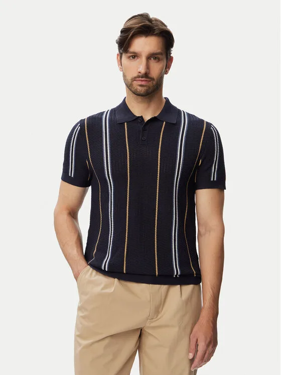 Guess Тениска с яка и копчета M6YR30 Z1062 Тъмносин Regular Fit – Мъжки поло тениски