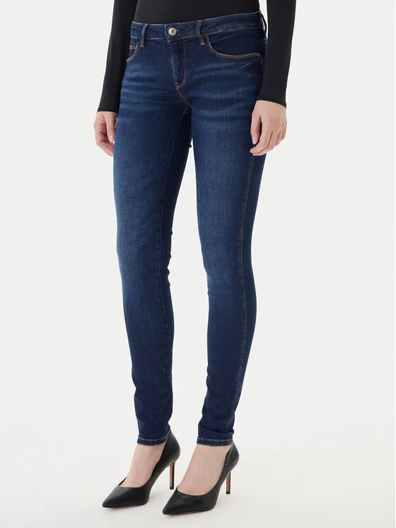 Guess Дънки W2YAJ2 D4Q03 Син Skinny Fit – Дамски skinny дънки