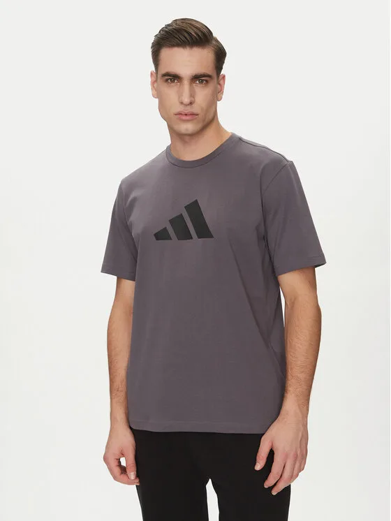adidas Тишърт Future Icons 3 Bar Logo JD4921 Сив Regular Fit – Мъжки тениски