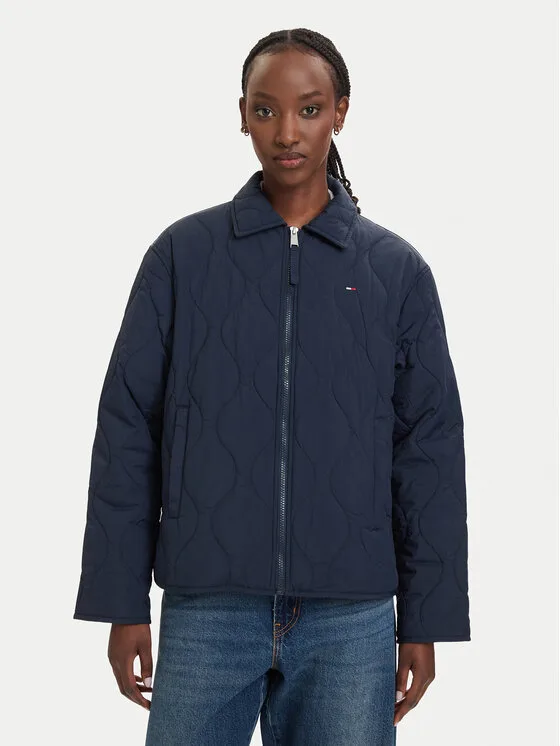Дамско яке Tommy Jeans Tjw Coach тъмносиньо – Дамски преходни якета