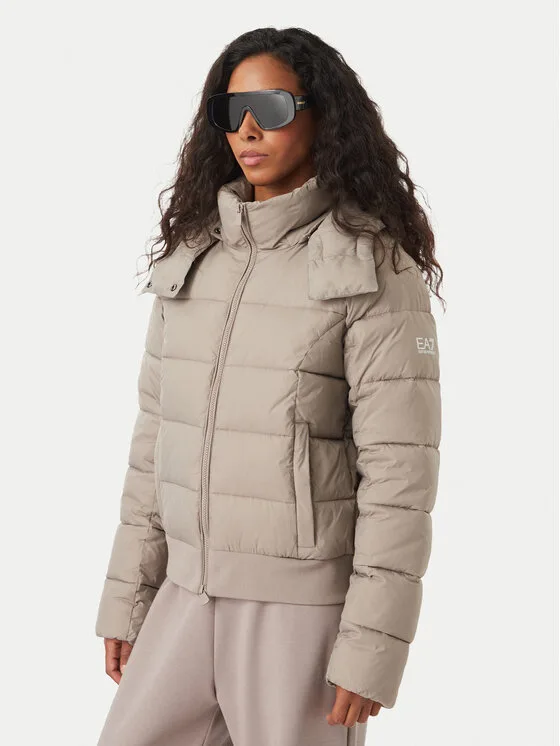 EA7 Emporio Armani Зимно яке 7W001496 AF26297 U6100 Тъмнобежов Regular Fit – Дамски зимни якета