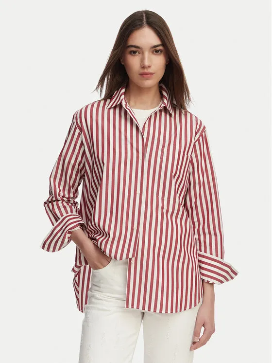Дамска риза Tommy Hilfiger светлочервена – Дамски ежедневни ризи