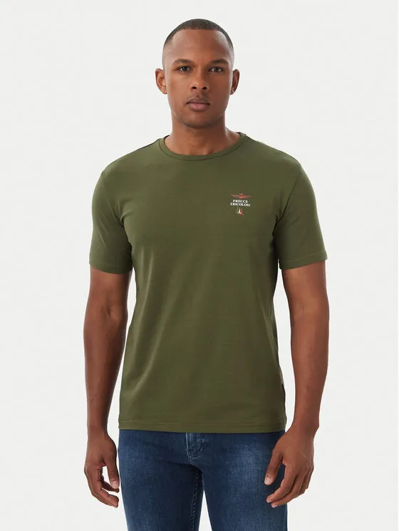 Aeronautica Militare Тишърт Girocollo AM1UTI005 Каки Regular Fit – Мъжки тениски