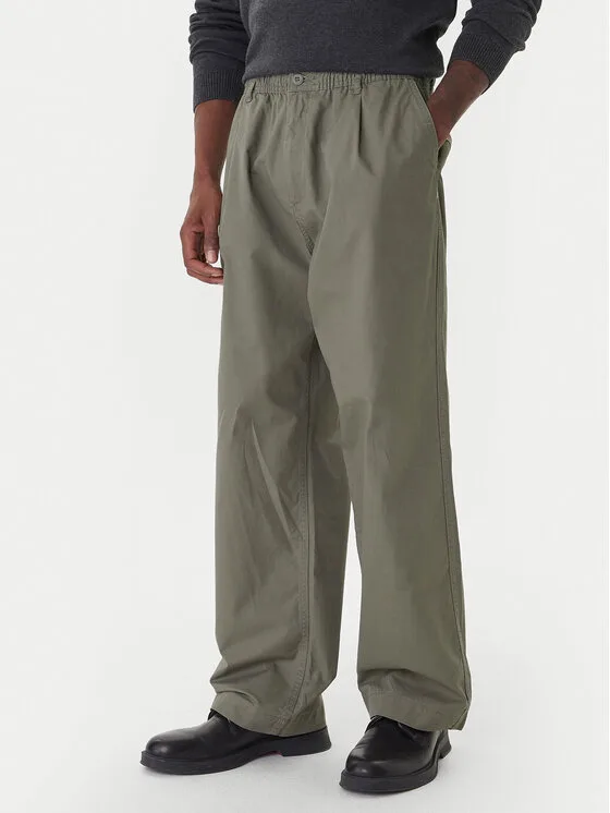 Jack & Jones Текстилни панталони Owen Cade 12282385 Зелен Baggy Fit – Мъжки текстилни панталони