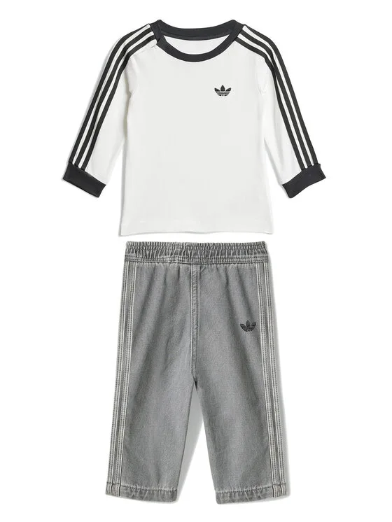 Детски комплект блуза и панталон adidas Denim бял – Детски комплекти