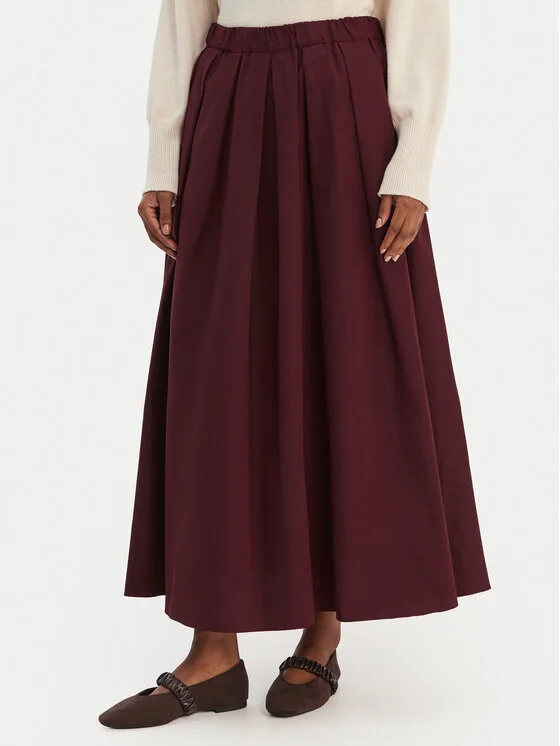 Weekend Max Mara Пола тип трапец Curvato 2615101051 Бордо Regular Fit – Дамски поли тип трапец