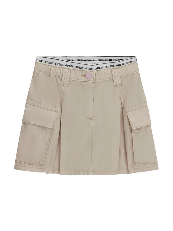 Детска пола Guess WHB40 светлобежова – Детски поли