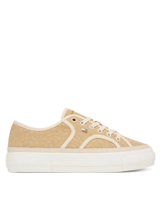 Tommy Hilfiger Гуменки Platform Vulc Piping FW0FW09394 Жълт – Дамски ниски кецове