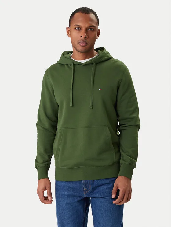 Мъжки суитшърт Tommy Hilfiger Essential зелен – Мъжки суитшърти без цип
