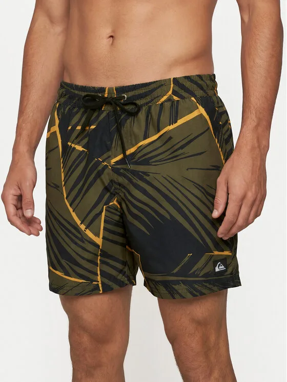 Мъжки плувни шорти Quiksilver Everyday Printed Volley 15 зелени – Мъжки бански