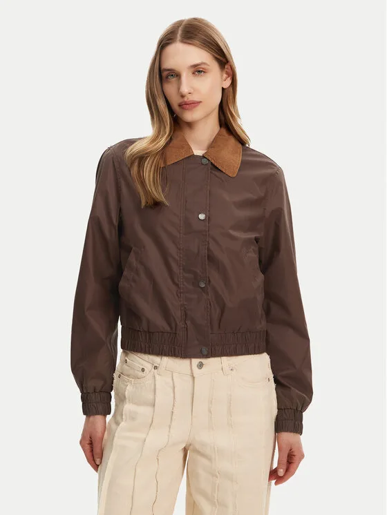 ONLY Яке от имитация на кожа Mountain 15335923 Кафяв Regular Fit – Дамски кожени якета