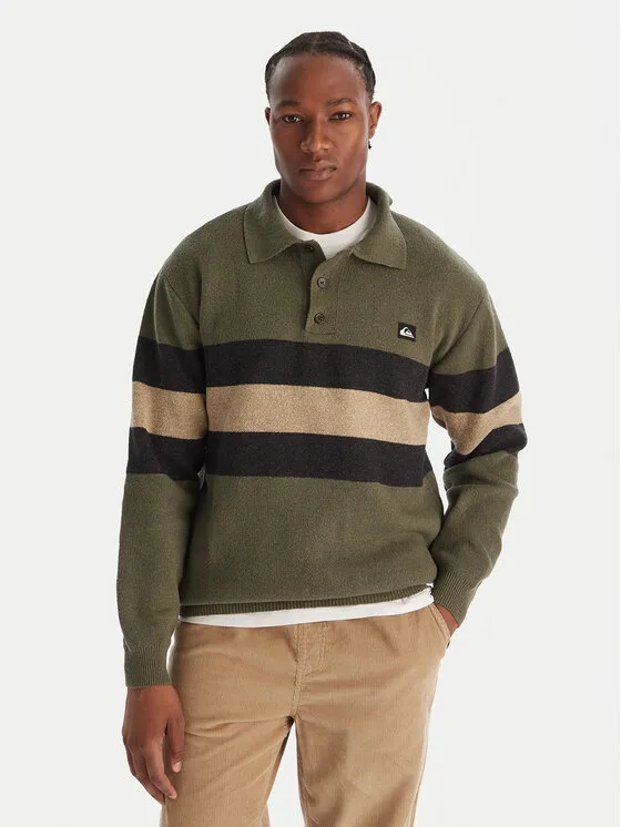 Quiksilver Пуловер Cooper EQYSW03331 Зелен Regular Fit – Мъжки пуловери и жилетки
