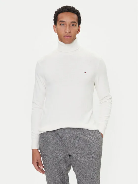 Tommy Hilfiger Поло MW0MW28048 Екрю Regular Fit – Кремав – Мъжки пуловери и жилетки