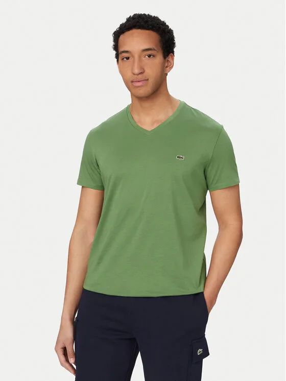 Lacoste Тишърт TH6710 Зелен Regular Fit – Мъжки тениски