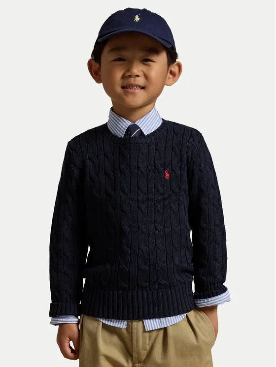 Polo Ralph Lauren Пуловер 322702674060 Тъмносин Regular Fit – Мъжки пуловери и жилетки