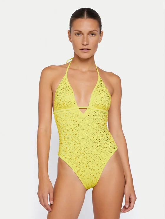 Дамски цял бански Guess E6GJ36 MC040 зелен – Дамски цели бански