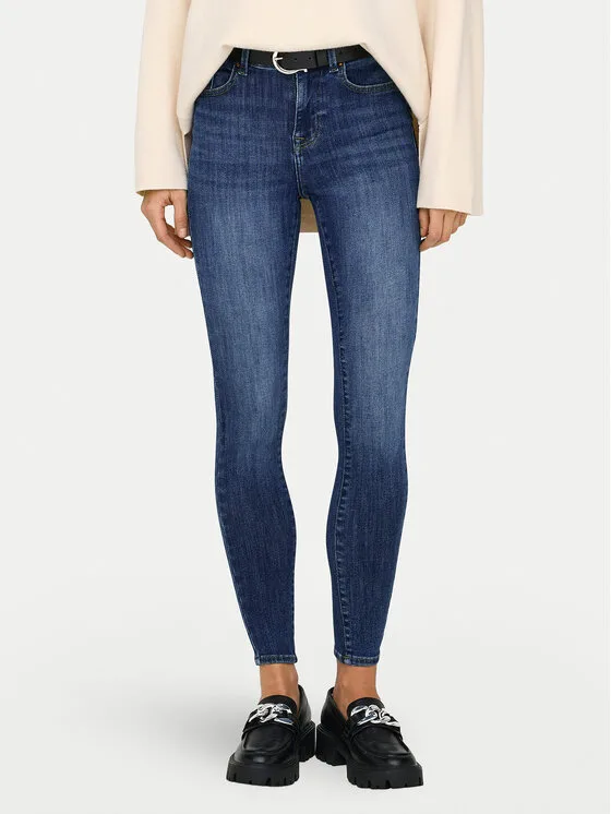 ONLY Дънки Power 15313697 Син Skinny Fit – Дамски skinny дънки