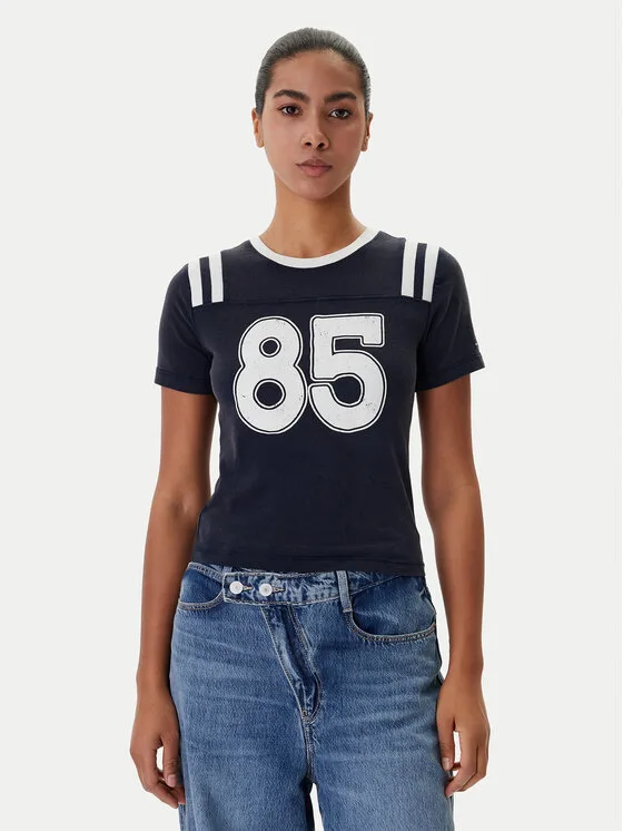 Tommy Jeans Тишърт DW0DW22760 Тъмносин – Дамски тениски
