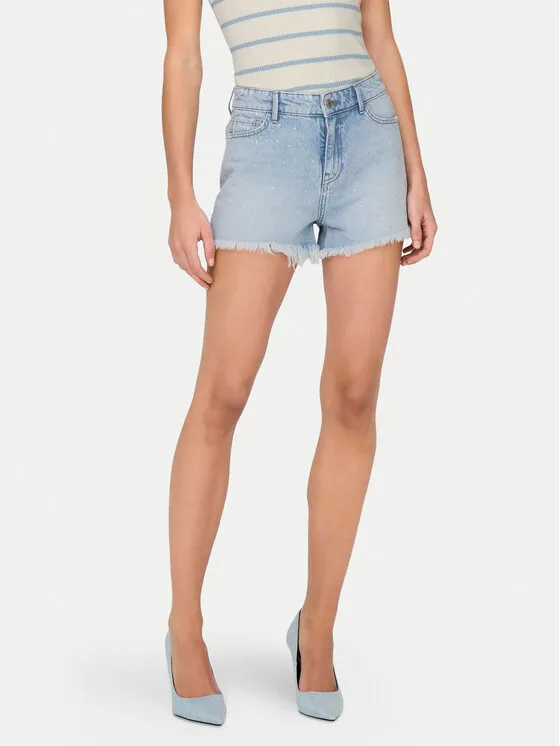 ONLY Дънкови шорти Pacy 15319104 Син Regular Fit – Дамски дънкови шорти