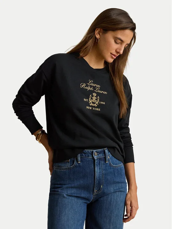 Дамски суитшърт LAUREN RALPH LAUREN черен – Дамски суитшърти без цип