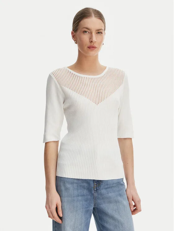 Rinascimento Блуза CFM0012240003 Бял Slim Fit – Дамски блузи
