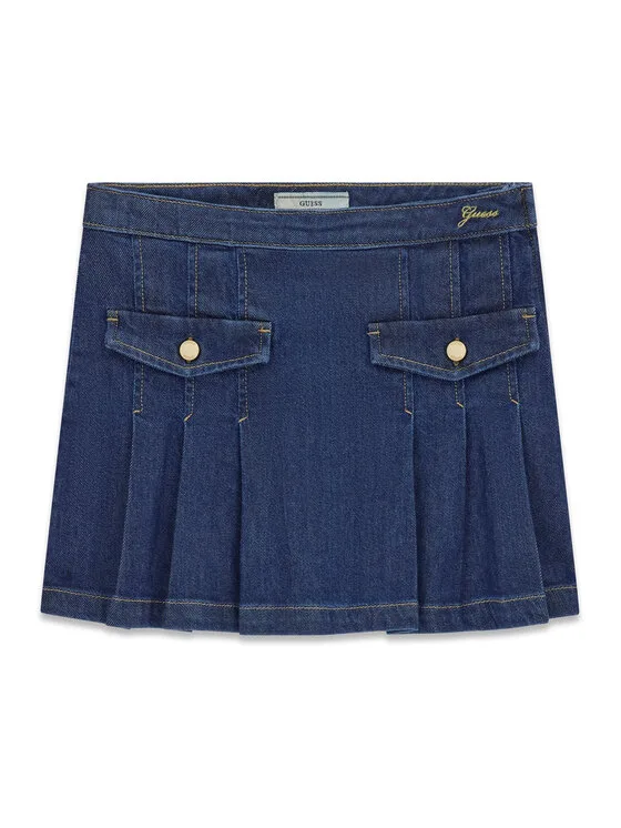 Guess Дънкова пола J6GD33 D8260 Син Regular Fit – Детски поли