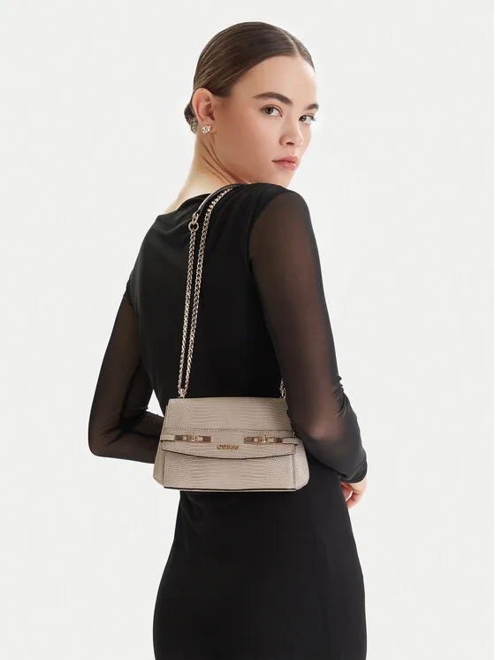 Guess Дамска чанта Melinda Mini HWKL99 33780 Бежов – Дамски вечерни чанти