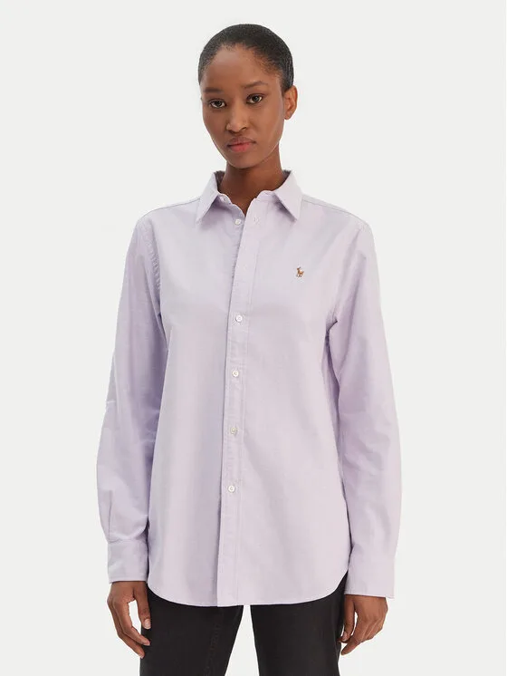 Дамска риза Polo Ralph Lauren 211970736506 виолетова – Дамски ежедневни ризи