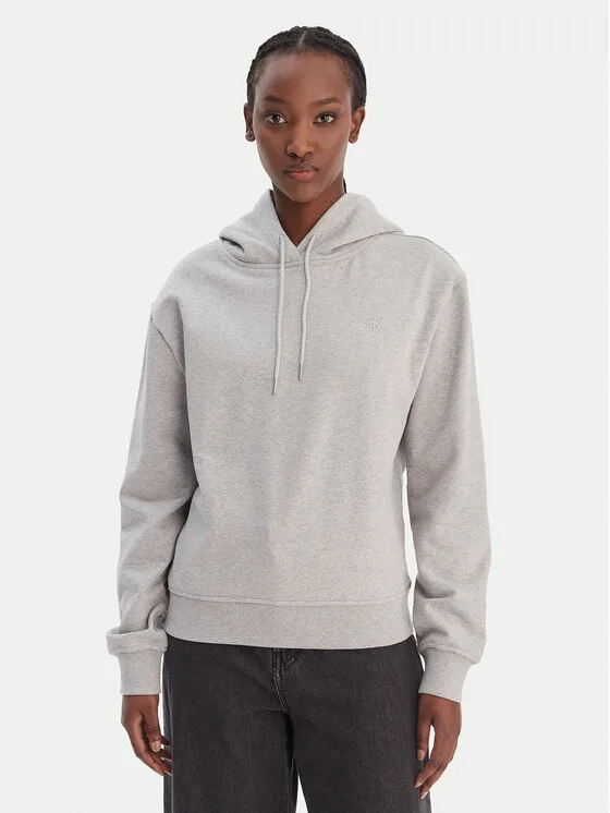 Дамски суитшърт Calvin Klein Jeans сив – Дамски суитшърти без цип