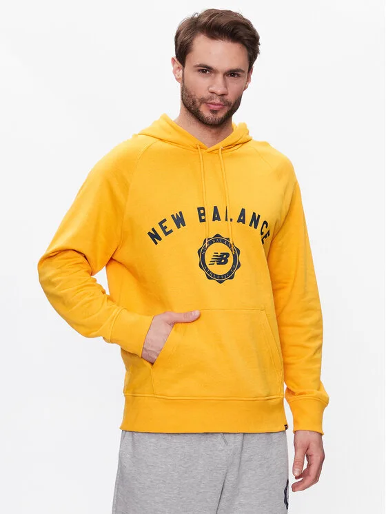 Мъжки суитшърт New Balance Dukserica Sport Seasonal French Terry жълт – Мъжки суитшърти без цип