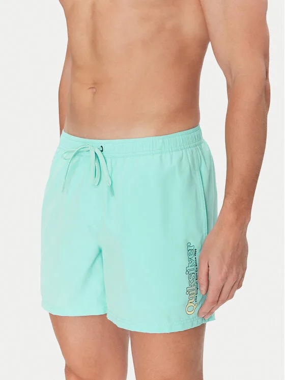 Мъжки плувни шорти Quiksilver Spl Fineline Volley 15 електриковосини – Мъжки бански