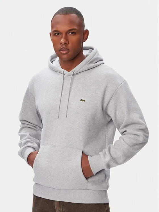 Мъжки суитшърт Lacoste SH8863 светлосив – Мъжки суитшърти без цип