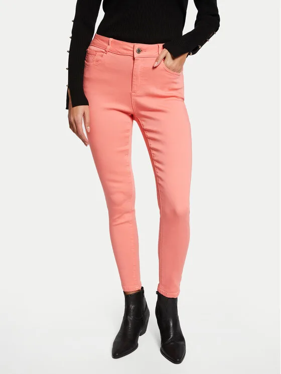 Morgan Дънки 241-POLIA1 Коралов Skinny Fit – Дамски skinny дънки